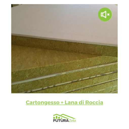 cartongesso isolante con lana di roccia